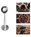 Two In One Coffee Scoop And Measuring Spoon 304 Stainless Steel With Pressed Bottom For Grinding And Pressing Coffee Beans 15 Ml Silver
