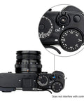 Top view of mirrorless camera with Deluxe Metal Thumb Up Grip For Fujifilm X Pro 3 X Pro 2 X Pro 1, highlighting control access