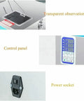 Automatic Powder And Granule Filling Machine With Hassle Free Setup showing control panel and power socket details.