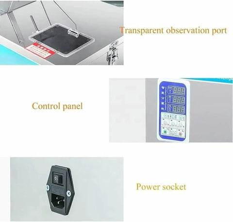Automatic Powder And Granule Filling Machine With Hassle Free Setup showing control panel and power socket details.
