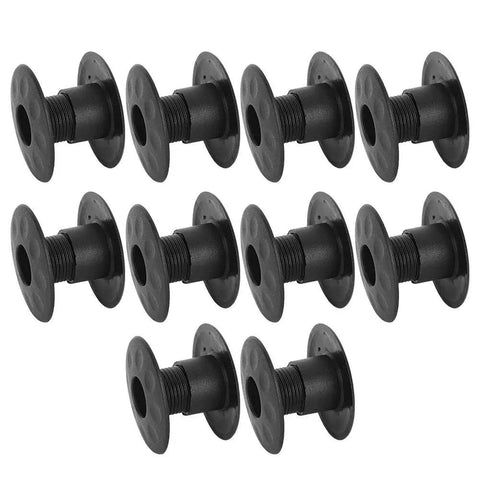 Tabletop Foosball Bearing Rods And Bushings Set, 10 Pairs Black Plastic Shafts Covers For Foosball Tables, replacement parts