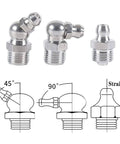 110 Piece Metric Grease Fittings Kit M6 M8 M10 Straight and 45 Degree 90 Degree Angled Zerk Fittings for Grease Guns