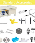 Standard accessories for Badass Mini Lapidary Saw and Gem Grinder Polisher with Flexible Shaft and Heavy Duty Rock Cutter.