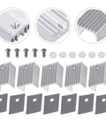 Heavy Duty Aluminum Heat Sink Kit 10 Pcs Triode Voltage Regulator Cooling Fins Metal Radiator For Electronics Computers Industrial Equipment Lightweight Quick Install Durable Thermal Management For Chips, 20x15x10 mm parts with screws