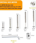 Crib Hardware Replacement Kit Featuring M6 Socket Cap Screws In 40 50 60 70 And 80 Mm Lengths, 16 Bolts, 16 M6 x 12mm Barrel Nuts, And 1 M4 Wrench For Easy Crib Assembly And Repair diagram