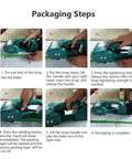 Step-by-step guide using the Rechargeable Electric Strapping Machine Portable Packing Sealer For PP PET Bands.