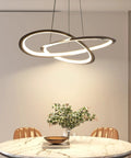 Modern Trefoil Ceiling Chandelier For Dining Room And Living Room, 23.6 Inch LED Fixture over round dining table