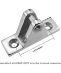 Premium Marine Grade 316 Stainless Steel Boat Hardware Kit With Slide Ends Hinges And Fitting Accessories Perfect For Upgrading Your Yacht Or Bimini Top Rigging In Saltwater Waters, 42mm hinge