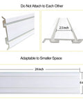 6x24 Inch Slatwall Panels Four Pack PVC Slat Wall Board for Garage Organization Standalone Panels That Do Not Attach to Each Other
