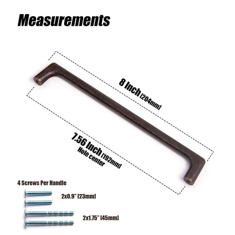 Slick Retro Cabinet Pulls Built Tough As Nails With Solid Zinc Alloy featuring dope antique oil rubbed bronze 8 inch detail.