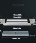 Dimensions of Flush Mount Magnetic Lock 350Lb 180Kg Beefy Holding Power for Access Control on a Single Door 12V Electromagnetic Lock Fail Safe Built In Surge Suppressor Steel Alloy.