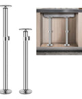 Undermount Sink Brackets For Kitchen And Bathroom, Stainless Steel Support With Adjustable Legs, Bottom Installation, Heavy Duty 600 Pound Capacity, Keeps Sinks From Dropping While You Cook And Clean visible in under-sink installation scenario and individual bracket view.