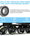 8 Pack Inline Skate Wheels Set 72mm 76mm 80mm With ABEC9 Bearings And 85A PU Durometer For Rollerblade display with bearing
