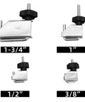 Must Have Pro Grade Hose Clamp Pliers Set With Off Pinch Tool Kit For Fluid Line Hoses, showing all clamp sizes: 1-3/4, 1, 1/2, 3/8 inch