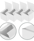 Square White Cardboard Boxes With Buckle Bottom For Candles And Jewelry Packaging Ideal For Small Biz Shipping shown open