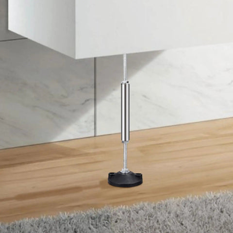 Adjustable Cupboard Foot Cabinet Leveling Legs With Rustproof Nylon Base Built Tough For Kitchen Vanities And Cabinets 23cm To 38cm Adjustable Stable Base With High Bearing Capacity, silver cabinet leg with black nylon base under vanity