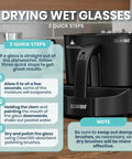 Electric Countertop Glassware Polisher Straight Up Makes Cleaning Your Favorite Tumblers A Total Game Changer Ditch The Soap And Paper Towels With This Portable Home Bar Essential That Delivers Flawless Shine Daily steps for drying wet glasses.