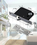 Privacy Pocket Door Lock With Key Hidden Barn Door Latch For Wooden Doors Matte Black Interior Privacy Hardware Invisible Pocket Door Lock Handle Zinc Alloy Construction With Corrosion Resistant Finish Built Tough Easy Install One Pack