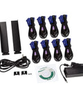 Top Shelf 17 Inch HD LCD KVM Console With 8 Port Switch, VGA USB And PS2 Ports, Integrated Keyboard And Mouse accessories kit.