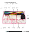 2.54mm JST Connector Kit With Pre Crimped Wires, 2 3 4 5 6 7 8 9 10 Pin Housing, 90Pcs, Heat Shrink Tubing, Tweezers