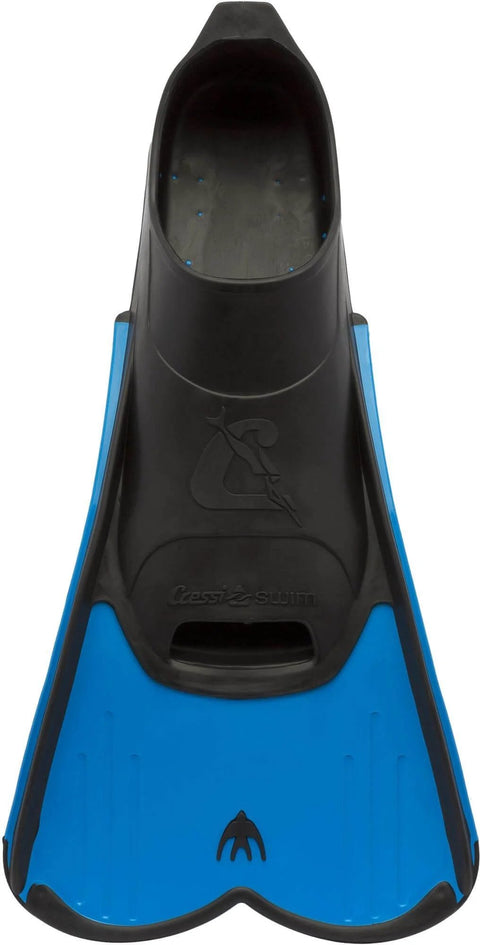 Ultra Light Fins For Pool Training And Snorkeling, Short Blade For Quick, Effortless Kicks, Super Lightweight Swim Fins in Bright Blue, Size 43/44