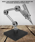 Heavy Duty Jewelry Welding Fixture Table Clip Clamp For Soldering And Repairing Sturdy Work Clamp on wooden surface