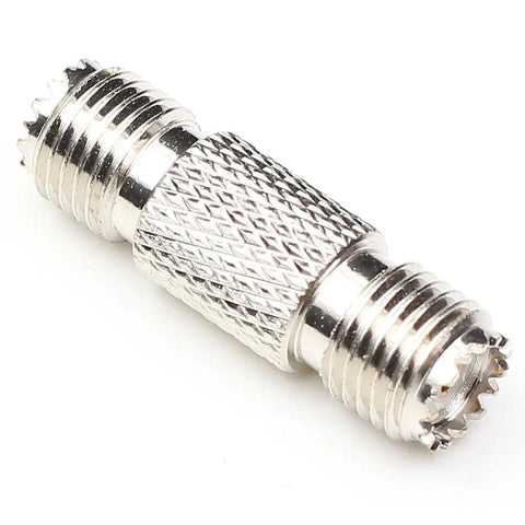 Mini UHF Female To Mini UHF Female RF Coaxial Connector Adapter Coupler For Ham Radio CB Marine VHF Gear 50 Ohm Coax Cable 2 Pack Set