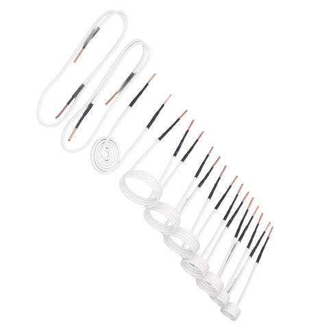 Heavy Duty Induction Heater Coil Kit 10 Piece Brass Core Bundle With Crankin High Heat Resistance coils with copper tips for rust removal.