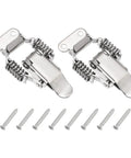 Super Tough Stainless Steel Spring Loaded Toggle Latches With Angle Hook For Toolbox Garage Cabinet And Barn Doors Rust Resistant Heavy Duty Locking Hasps Clamps Set Of 2 Pieces That Hold Up Big.. 59x35mm 201 steel with screws