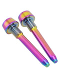 Super Secure 2 Pack Alloy Brake Caliper Bolt Pins For Mt Series Disc brakes Keep Pads Tight During Intense Rides Black Hardware Kit Retaining Hardware, 2 rainbow alloy pins