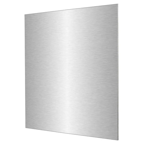 Front view of a single Six Pack 5052 Aluminum Sheet Metal 12x12 Inch Flat Plate 0.02 Inch Thick With Protective Film For DIY Crafts, Welding