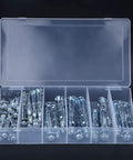 Heavy Duty Hollow Wall Anchor Kit All In One 42 Pack M4 M5 M6 Expansion Bolts For Plasterboard Drywall Brick And Wood Doors With Reinforced Wings And Integrated Washers For Easy Quick Install Thin Metal in plastic storage case
