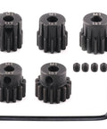 Beefy 5Pc Pinion Gear Set For 5mm Shaft RC Motors 11T 12T 13T 14T 15T Hardened Steel With Screwdriver Included