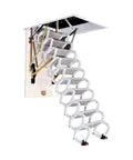 Top Shelf Electric Telescopic Attic Stairs Pull Down Ladder Built With Knockout Carbon Steel For Smooth Ceiling Loft Access.