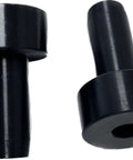 Beefy PE Stopper Set For Zip Line Spring Brake Systems, heavy duty hard plastic impact cushions, 2.61 inch length, 0.52 inch aperture