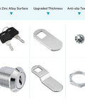 Five Eighth Inch Cabinet Cam Lock Set Keyed Alike Five Pack Cylinder Locks For File Drawers Desks Mailboxes RV Compartments And Tool Boxes Chrome Finish Zinc Alloy Built To Last components