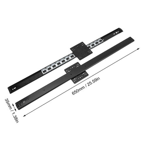 Beefy Heavy Duty Ball Bearing Drawer Slides Runner Tracks 2 Section Durable Black 650mm Long By 35mm Wide Cabinets Rvs Trucks