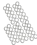 50Pcs Circlip Snap Rings Kit Pro Grade Heavy Duty C Clips For 507 AC Compressor Clutch Durable Fastening And Sealing Solution With 1.8mm Thickness, 49.44mm OD, 40.69mm ID Black Iron displayed in a scattered layout