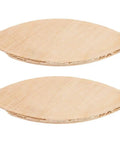 Two hardwood biscuits from 100 Pcs Wood Joining Biscuits Set For Quick Cabinet And Furniture Bonding Sizes 0 10 20 Pro Grade Plate Joiner Accessories
