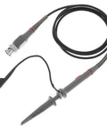 Must Have Upgraded Oscilloscope Clip Probe Gear Kit showing 20MHz BNC end probe and 1X 10X switch, fully insulated, includes two probes.