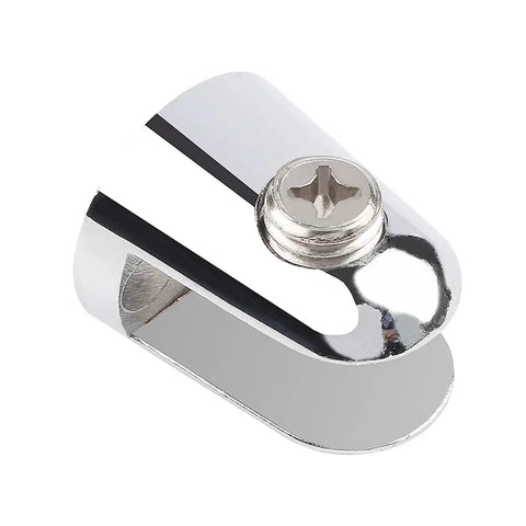 16 Piece Cabinet Shelf Clips Zinc Alloy Glass Clamp Holders Wood Shelf Supports Bracket Clips close-up view