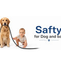 Dog holding cable with baby next to Braided Split Wire Loom Sleeve For Cars And Trucks Heat Resistant To 300F Flame Retardant Self Wrapping Cable Protector