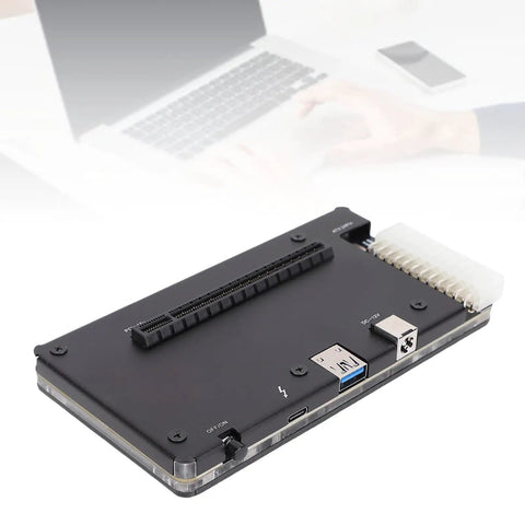 Level Up Your Rig Instantly With This Thunderbolt 4 eGPU Enclosure USB4 External Graphics Dock showing PCIe 16X slot and ports.