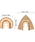 Two carbide multitool blades from 6 Pack Oscillating Saw Blades Set Carbide Multitool Blades For Ceramic Tile Grout Concrete Masonry