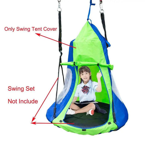Waterproof Hanging Swing Tent Cover For 40 Inch Round Saucer Disc Nest Hammock Chair with Detachable Tent Swing Attachment