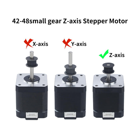Replacement Z Axis NEMA 17 Stepper Motor 42x48mm For K1 Max 2024 Version 1.8 Degree 1A With 20 Tooth Gear Without Cable