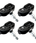Pre Programmed TPMS Sensors Fits Toyota And Lexus Models Like Prius RAV4 Camry Corolla 4Runner Highlander Land Cruiser Sequoia Tacoma Tundra Yaris FJ Cruiser RX IS ES LX And More For Your Ride, four black sensors