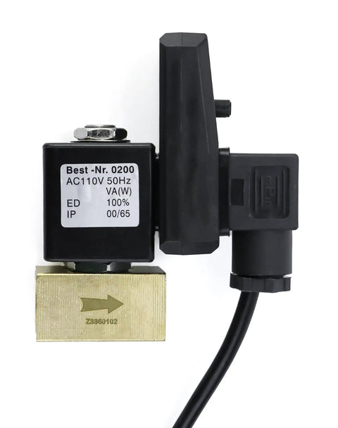 Automatic Timed Condensate Drain Valve Set Of Four One Half Inch AC 110V Two Way Direct Acting Drain Valve With Adjustable Off Interval