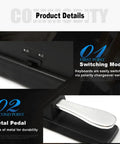 Sustain Pedal For Digital Pianos And Keyboards With Polarity Switch, Built To Last ABS Housing And Chrome Pedals, Black