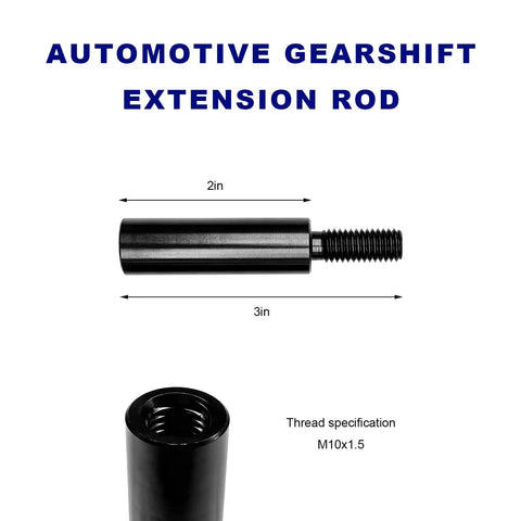 Upgrade Your Ride With 2 Inch Shifter Extension Lever Made From Durable Aluminum Alloy Fits M10x1.5 Threads for smooth gear changes.